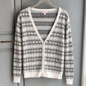 Merona Women's White and Black Cardigan